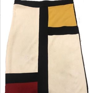 Mondrian inspired stretch pencil skirt szL